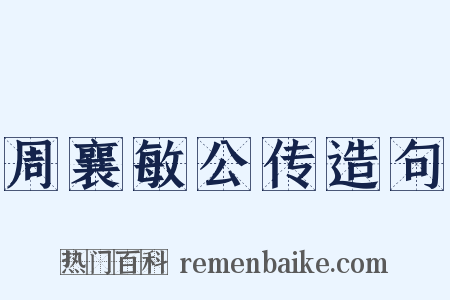 周襄敏公传造句是什么意思的图片